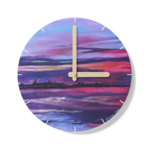 Sunset Wooden Wall Clock